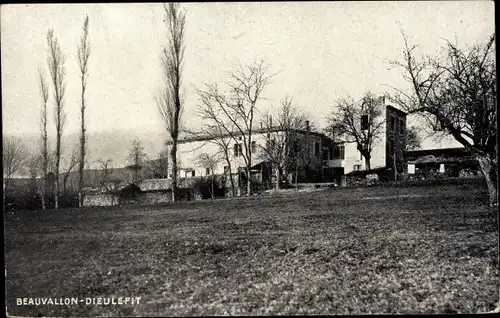 Ak Beauvallon Dieulefit Drôme, Teilansicht der Ortschaft