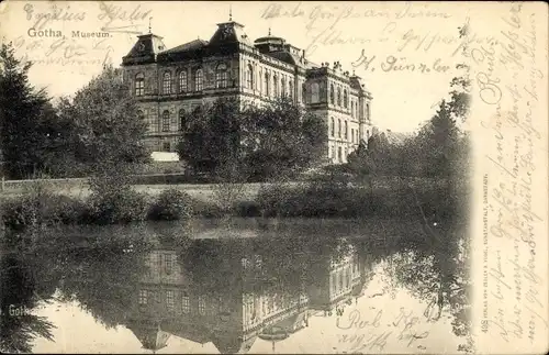 Ak Gotha in Thüringen, Blick zum Museum