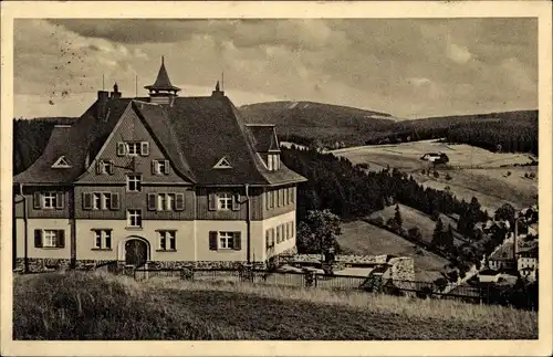 Ak Johanngeorgenstadt im Erzgebirge Sachsen, deutsche Jugendherberge, Eigenheim des Reichverbandes