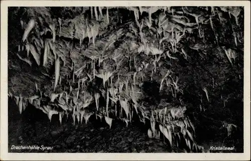 Ak Syrau Rosenbach im Vogtland, Drachenhöhle, Kristallsaal