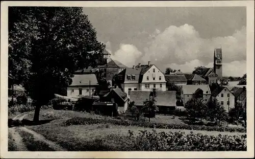 Ak Schönberg Bad Brambach Vogtland, Teilansicht vom Ort