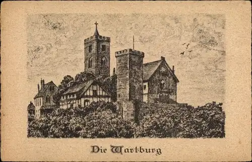 Künstler Ak Lutherstadt Eisenach in Thüringen, Wartburg