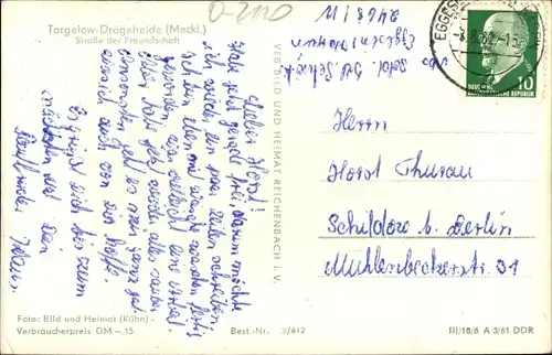 Ak Drögeheide Torgelow an der Uecker, Straße der Freundschaft
