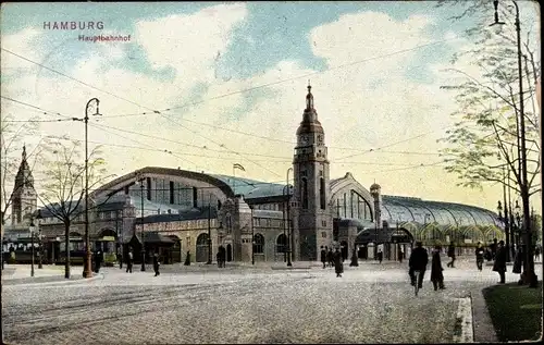 Ak Hamburg Mitte Sankt Georg, Hauptbahnhof