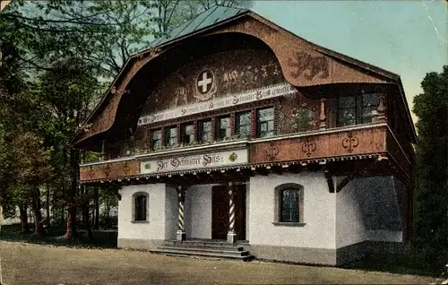 Ak Dresden, Internationale Hygiene Ausstellung 1911, Schweizerischer Pavillon