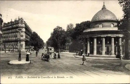 Ak Paris XVII., Boulevard de Courcelles et la Rotonde