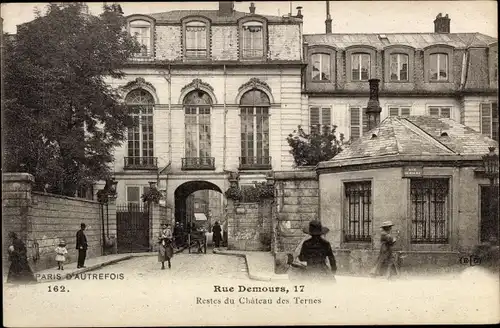 Ak Paris XVII., Rue Demours, Restes du Chateau des Ternes