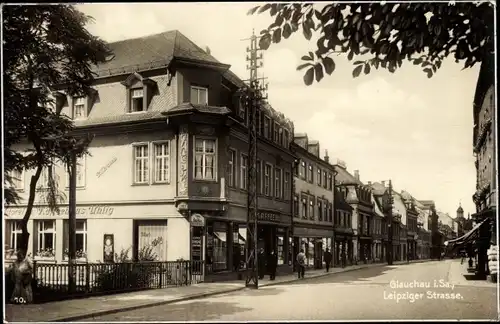 Ak Glauchau in Sachsen, Leipziger Straße