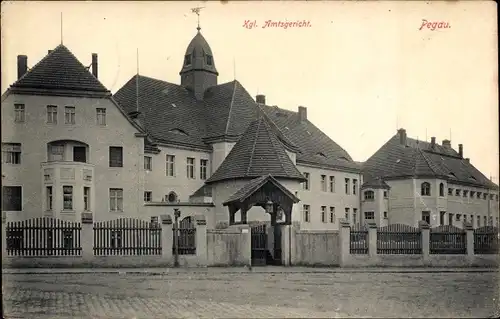 Ak Pegau in Sachsen, Kgl. Amtsgericht