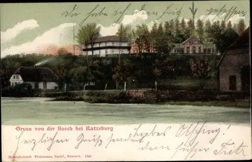 Ak Ratzeburg im Herzogtum Lauenburg, Gruß von der Baeck