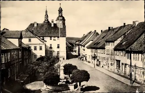 Ak Römhild in Thüringen, Marktplatz