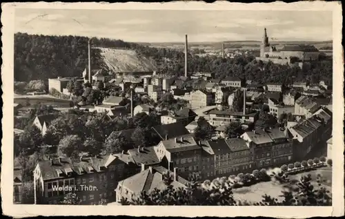 Ak Weida in Thüringen, Blick auf den Ort