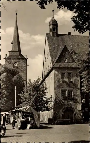 Ak Sömmerda in Thüringen, Rathaus und Kirche