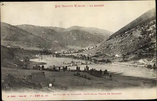 Ak La Bresse Vosges, Panorama, la Vallee de Vologne