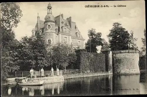 Ak Crevecoeur Seine et Marne, Le Chateau