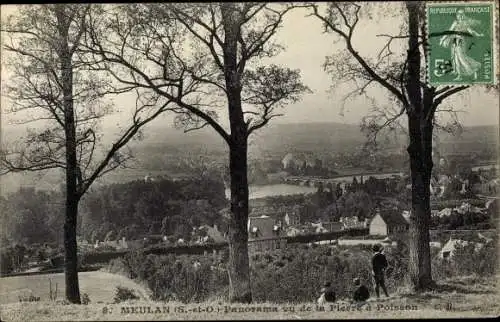 Ak Meulan en Yvelines, Panorama vu de la Pierre a Poisson