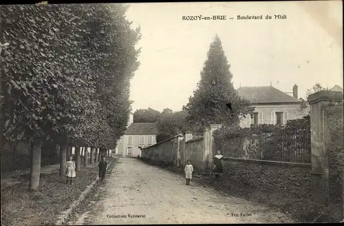 Ak Rozoy en Brie Seine et Marne, Boulevard de Midi