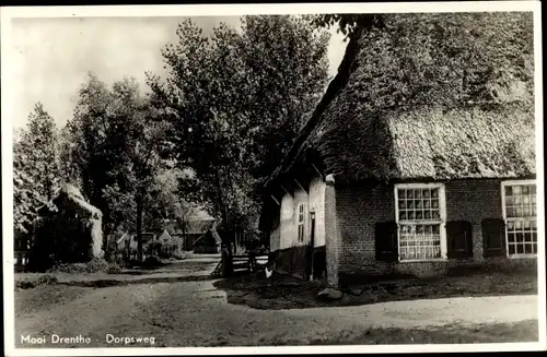 Ak Emmen Drenthe Niederlande, Dorpsweg