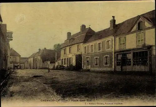 Ak Chennebrun Eure, Place Cote Sud