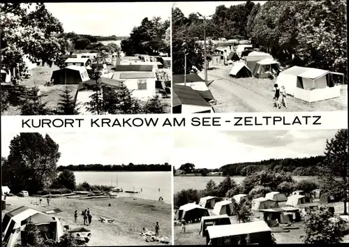 Ak Krakow am See in Mecklenburg Vorpommern, Zeltplatz