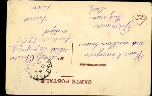 Handgemalt Ak Porte Bonheur, Le 75