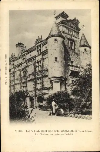 Ak La Mothe Saint Héray Deux Sèvres, La Villedieu de Comble, La Chateau