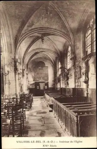 Ak Villiers-le-Bel Val-d´Oise, Intérieur de l´Église