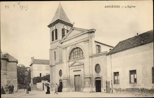 Ak Asnières-sur-Seine Hauts-de-Seine, l´Église