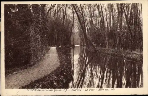 Ak Boissy la Riviere Essonne, Bierville, Le Parc, Allée sous Bois