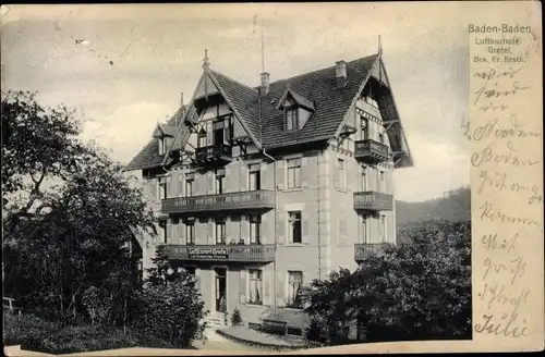 Ak Baden Baden am Schwarzwald, Luftkurhotel Gretel