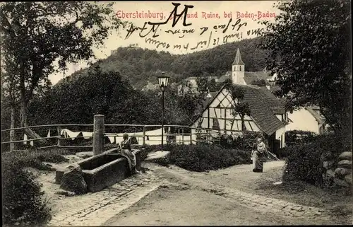 Ak Ebersteinburg Baden Baden am Schwarzwald, Dom und Ruine
