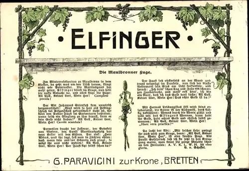 Ak Bretten in Baden, Die Maulbronner Fuge