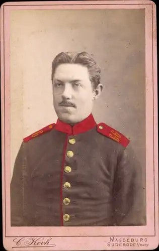 CdV Deutscher Soldat in Uniform, Regt. 66, Portrait