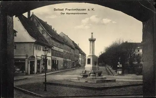 Ak Bad Frankenhausen am Kyffhäuser Thüringen, der Hermannsbrunnen