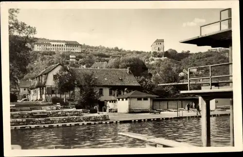 Ak Bad Frankenhausen am Kyffhäuser Thüringen, Sole Schwimmbad