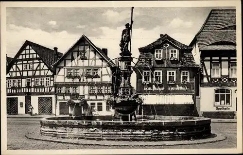 Ak Vacha in der Rhön Thüringen, Markt, Brunnen