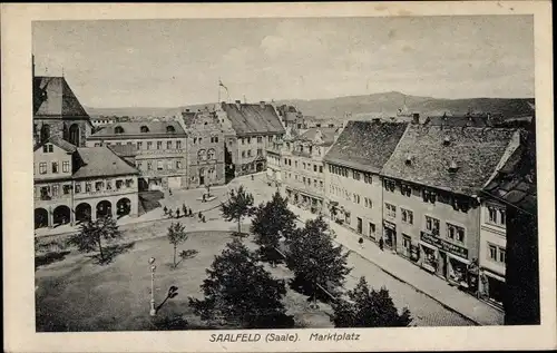 Ak Saalfeld an der Saale, Marktplatz