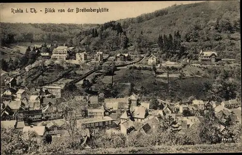 Ak Ruhla in Thüringen, Blick von der Breitenberghütte