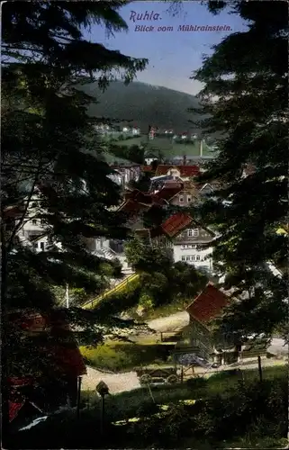 Ak Ruhla in Thüringen, Blick vom Mühlrainstein