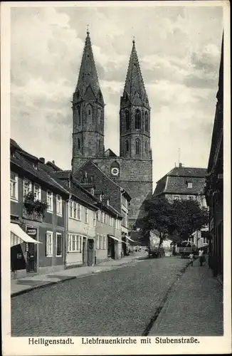 Ak Heilbad Heiligenstadt Eichsfeld Thüringen, Liebfrauenkirche mit Stubenstraße