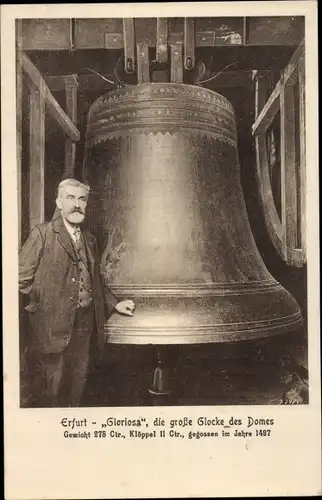 Ak Erfurt in Thüringen, "Gloriosa" die große Glocke des Domes