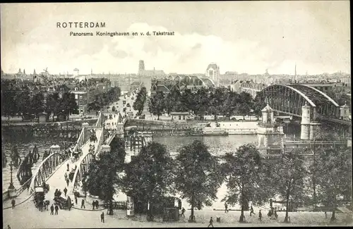 Ak Rotterdam Südholland, Koningshaven, v.d. Takstraat, Brücken
