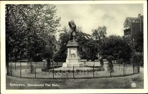 Ak Rotterdam Südholland Niederlande, Standbeeld Piet Hein, Denkmal