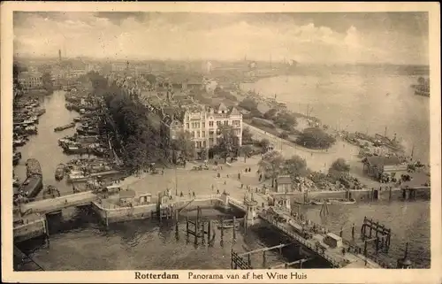 Ak Rotterdam Südholland Niederlande, Panorama van af het Witte Huis