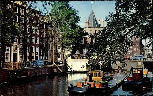 Ak Amsterdam Nordholland Niederlande, Alt Amsterdam, Geldersekade mit Schreierstoren