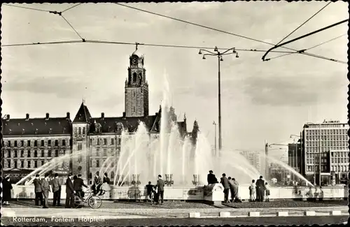 Ak Rotterdam Südholland Niederlande, Fontein Hofplein, Springbrunnen