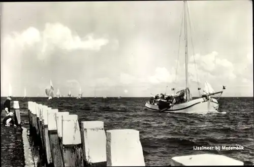 Ak Andijk Medemblik Nordholland Niederlande, Ijselmeer, Boot