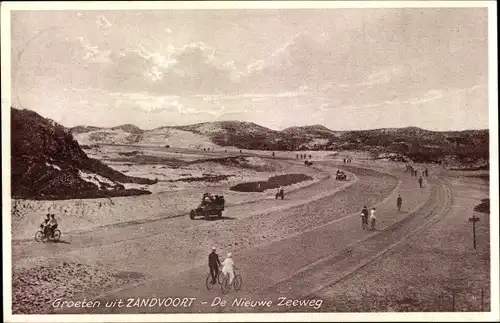 Ak Zandvoort Nordholland Niederlande, de nieuwe Zeeweg