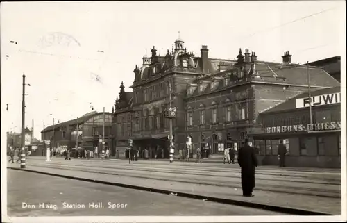 Ak Den Haag Südholland Niederlande,  Station Holl. Spoor, Bahngleise