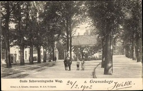Ak  's-Gravenhage Den Haag Südholland, Oude Scheveningsche Weg, Park